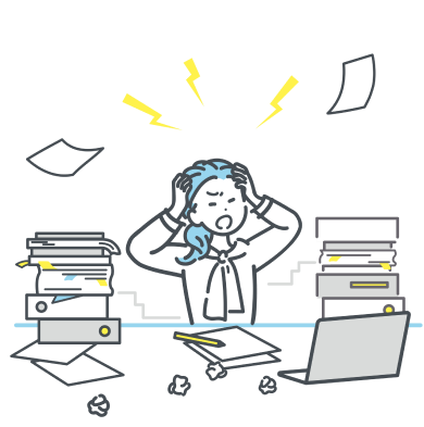 困っている女性のイラスト